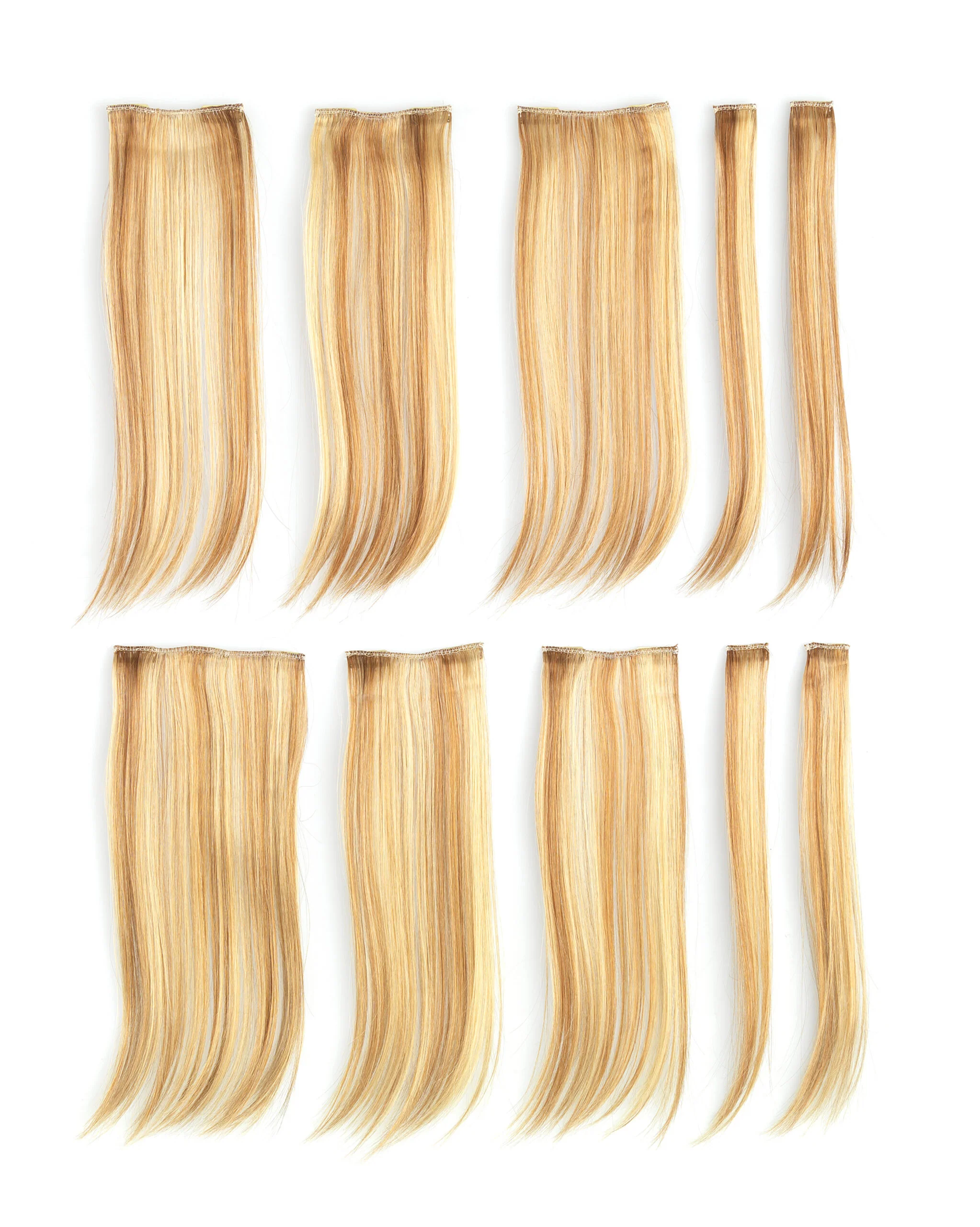 10-Piece Straight Human Hair Extension Kit 20" - Image 3