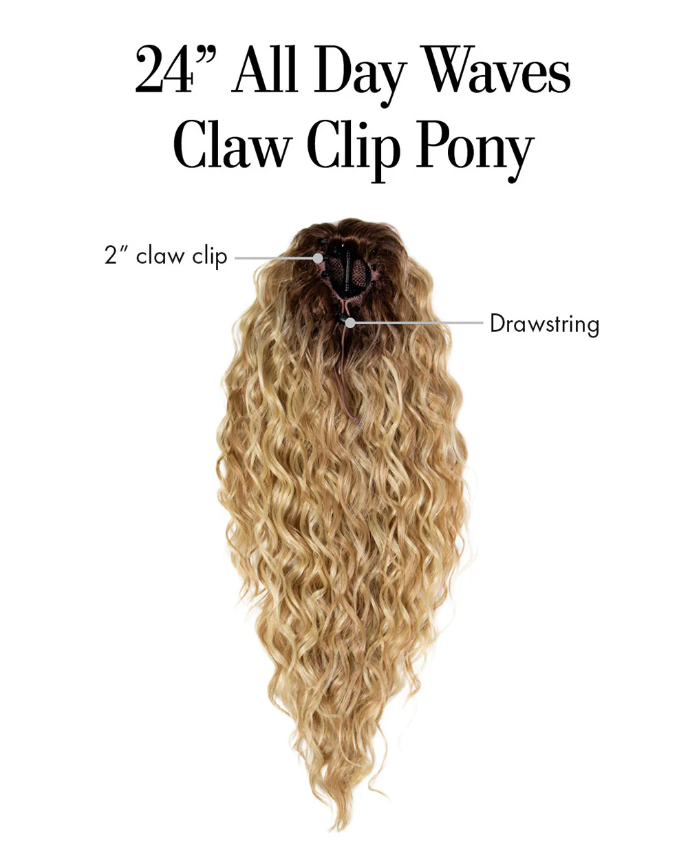 All Day Waves Claw Clip Pony 24" - Image 6